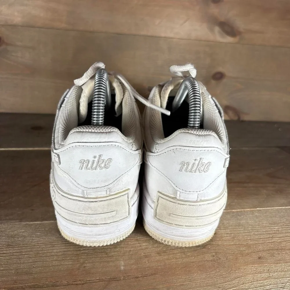 nike air force one shadow womens size 7 shoes white leather comfort sneakers